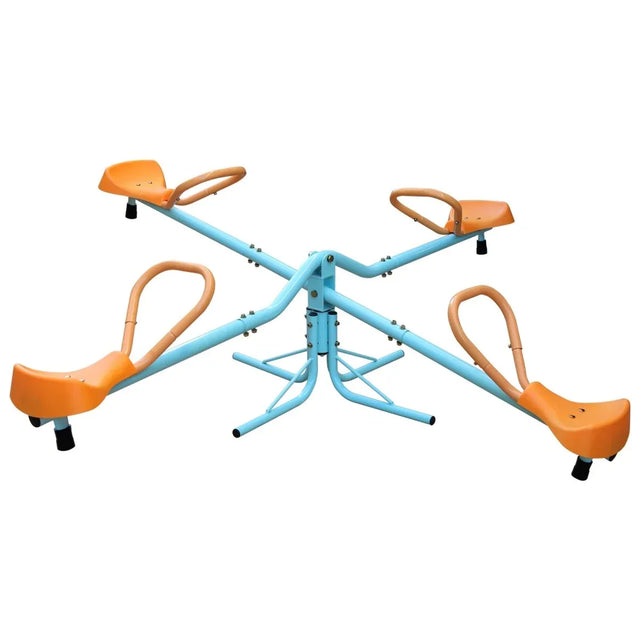 Outdoor Kids Quad-Seat Spinning Stainless Steel Seesaw - Omega Lifestyles