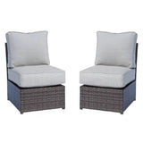 Outdoor Rattan Wicker 2 - Person Seating Set With Cushions - Serenova - Omega Lifestyles