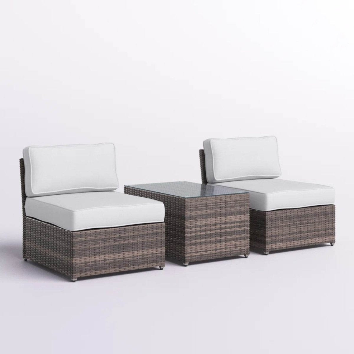 Outdoor Rattan Wicker 2 - Person Seating Set With Cushions - Serenova - Omega Lifestyles