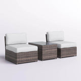 Outdoor Rattan Wicker 2 - Person Seating Set With Cushions - Serenova - Omega Lifestyles