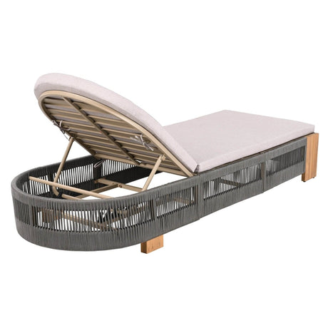 Outdoor Rope Chaise Lounge Set With Side Table - Omega Lifestyles