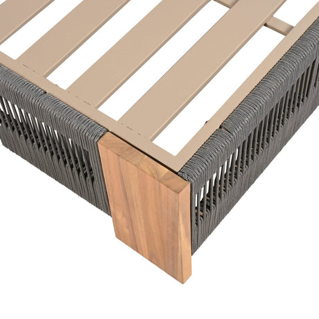 Outdoor Rope Chaise Lounge Set With Side Table - Omega Lifestyles