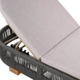 Outdoor Rope Chaise Lounge Set With Side Table - Omega Lifestyles