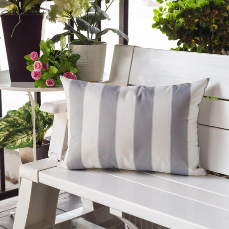 Outdoor Silver Weather - Resistant 14x20 Polyester Pillow - Serenova - Omega Lifestyles