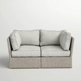 Outdoor Weather - Resistant Wicker Loveseat With Cushions - Serenova - Omega Lifestyles