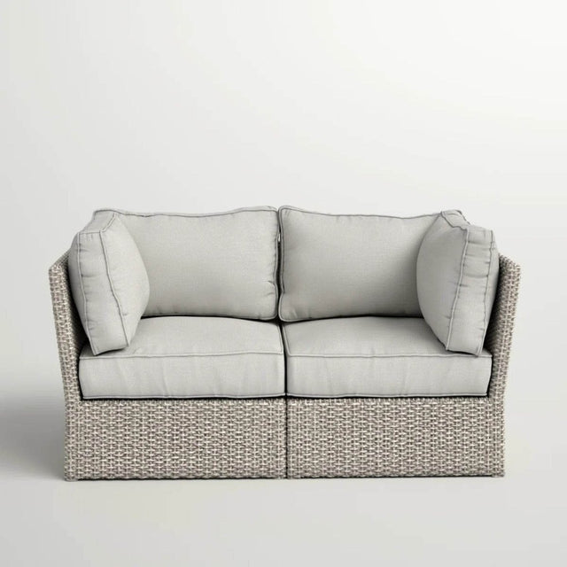Outdoor Weather - Resistant Wicker Loveseat With Cushions - Serenova - Omega Lifestyles
