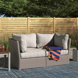 Outdoor Weather - Resistant Wicker Loveseat With Cushions - Serenova - Omega Lifestyles
