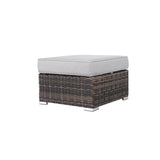 Outdoor Weather - Resistant Wicker Ottoman With Plush Cushion - Serenova - Omega Lifestyles