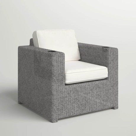Outdoor Wicker Club Chair With Plush Weather - Resistant Cushions - Serenova - Omega Lifestyles