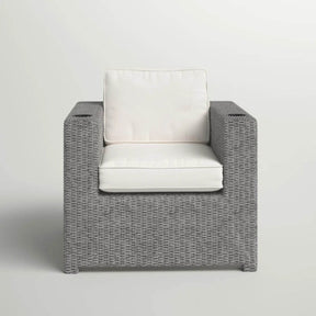 Outdoor Wicker Club Chair With Plush Weather-Resistant Cushions - Omega Lifestyles