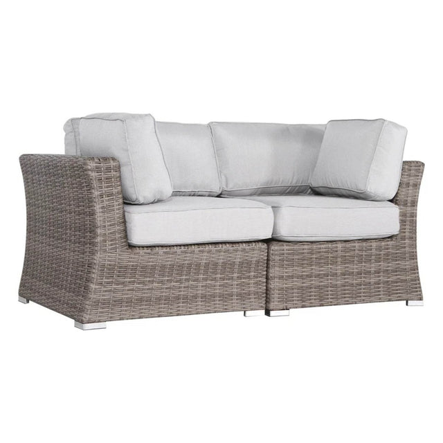 Outdoor Wicker Loveseat With Fade - Resistant Cushions - Serenova - Omega Lifestyles