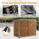 Outdoor Wood And Metal Garden Storage Cabinet Shed - Omega Lifestyles