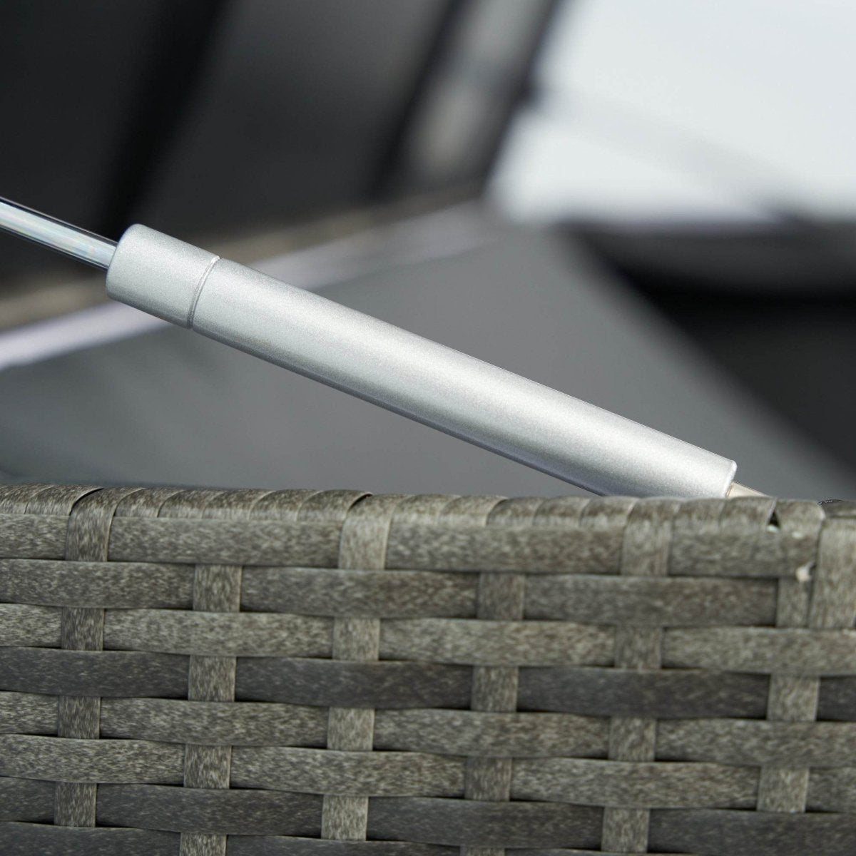 Oversized Grey PE Rattan Waterproof Outdoor Storage Box - Omega Lifestyles