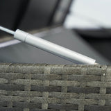 Oversized Grey PE Rattan Waterproof Outdoor Storage Box - Omega Lifestyles