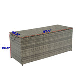 Oversized Grey PE Rattan Waterproof Outdoor Storage Box - Omega Lifestyles