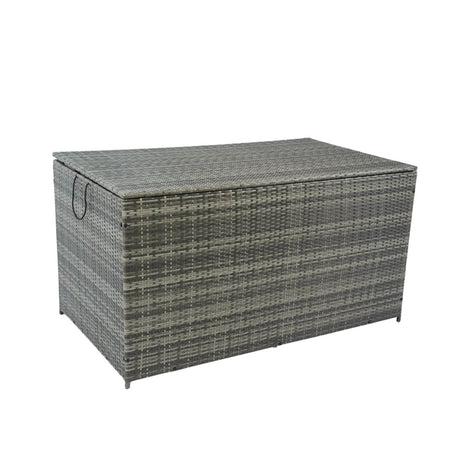 Oversized Grey PE Rattan Waterproof Outdoor Storage Box - Omega Lifestyles