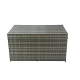 Oversized Grey PE Rattan Waterproof Outdoor Storage Box - Omega Lifestyles