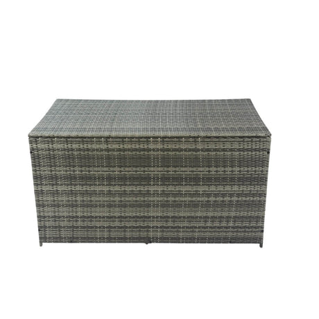 Oversized Grey PE Rattan Waterproof Outdoor Storage Box - Omega Lifestyles
