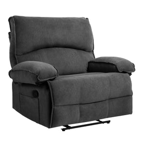 Oversized Manual Push-Back Velvet Massage Recliner Chair - Omega Lifestyles