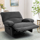 Oversized Manual Push - Back Velvet Massage Recliner Chair - Serenova - Omega Lifestyles