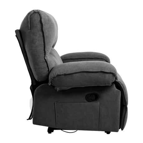 Oversized Manual Push - Back Velvet Massage Recliner Chair - Serenova - Omega Lifestyles