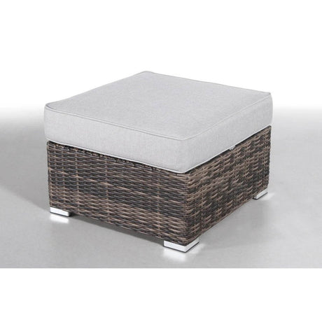 Oversized Weather - Resistant Wicker Armchair With Ottoman - Serenova - Omega Lifestyles