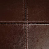 Pair Of Chocolate Leather Dining Chairs 2-Piece Set - Omega Lifestyles