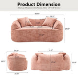 Pink Chenille Foam Spring Two-Seater Sofa With Pillows - Omega Lifestyles