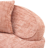 Pink Chenille Foam Spring Two-Seater Sofa With Pillows - Omega Lifestyles
