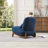 Plush Blue Fabric Accent Chair For Living Room - Omega Lifestyles