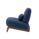 Plush Blue Fabric Accent Chair For Living Room - Omega Lifestyles
