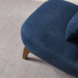 Plush Blue Fabric Accent Chair For Living Room - Omega Lifestyles