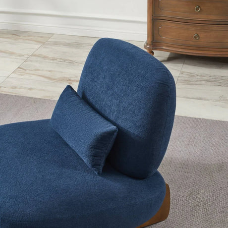 Plush Blue Fabric Accent Chair For Living Room - Omega Lifestyles