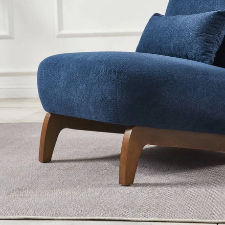 Plush Blue Fabric Accent Chair For Living Room - Omega Lifestyles