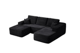 Plush Corduroy Modular Sectional Sofa With Chaise - Omega Lifestyles
