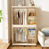 Portable Children’s Wardrobe Closet Storage Organizer With Casters - Sleep Galleria