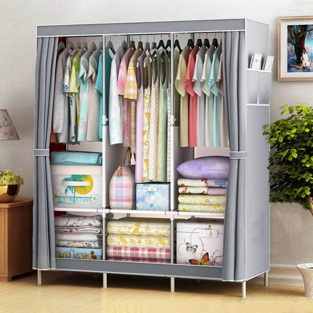 Portable Fabric Closet Organizer Wardrobe Storage Rack - Omega Lifestyles