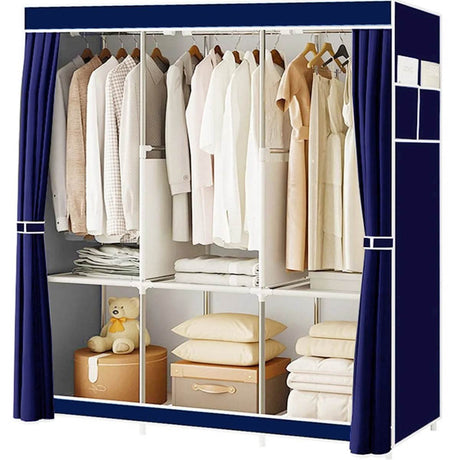 Portable Fabric Closet Organizer Wardrobe Storage Rack - Omega Lifestyles