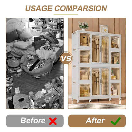 Portable Polypropylene Children's Wardrobe Closet Organizer - Sleep Galleria
