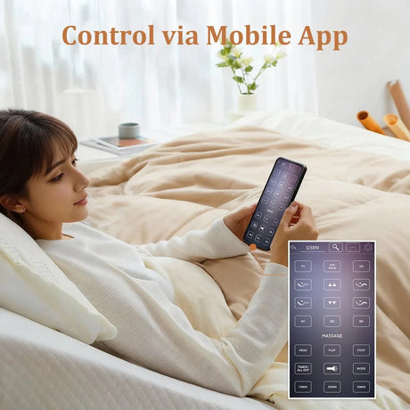 Queen Adjustable Bed Base Frame With Massage and Wireless Remote - Omega Lifestyles