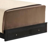 Queen Black Particle Board Storage Bed With Drawers - Serenova - Omega Lifestyles