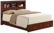 Queen Cherry Storage Bed Frame With Under - Bed Storage - Serenova - Omega Lifestyles