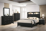 Queen Contemporary Panel Bed Frame With LED Shelving - Serenova - Omega Lifestyles
