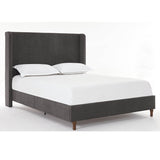 Queen Contemporary Velvet Upholstered Bed Frame - Serenova - Omega Lifestyles