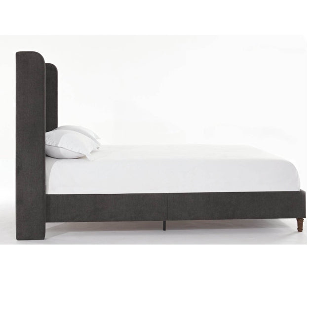 Queen Contemporary Velvet Upholstered Bed Frame - Omega Lifestyles