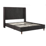 Queen Contemporary Velvet Upholstered Bed Frame - Serenova - Omega Lifestyles