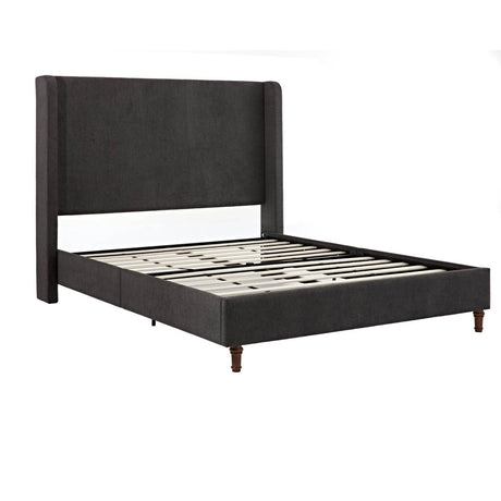 Queen Contemporary Velvet Upholstered Bed Frame - Serenova - Omega Lifestyles
