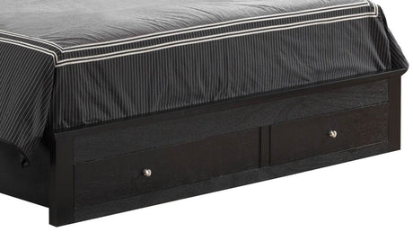 Queen Elegant Black Storage Bed Frame - Serenova - Omega Lifestyles