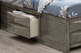 Queen Gray Particle Board Storage Bed Frame - Serenova - Omega Lifestyles