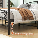 Queen Metal Canopy Bed Frame With Headboard And Footboard - Serenova - Omega Lifestyles